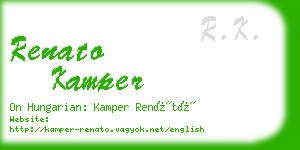 renato kamper business card